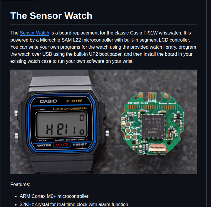 Joeycastillo Sensor Watch screenshot