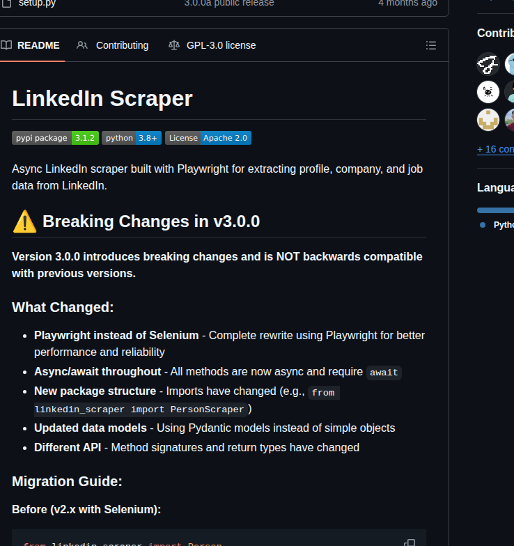 Joeyism Linkedin_scraper screenshot