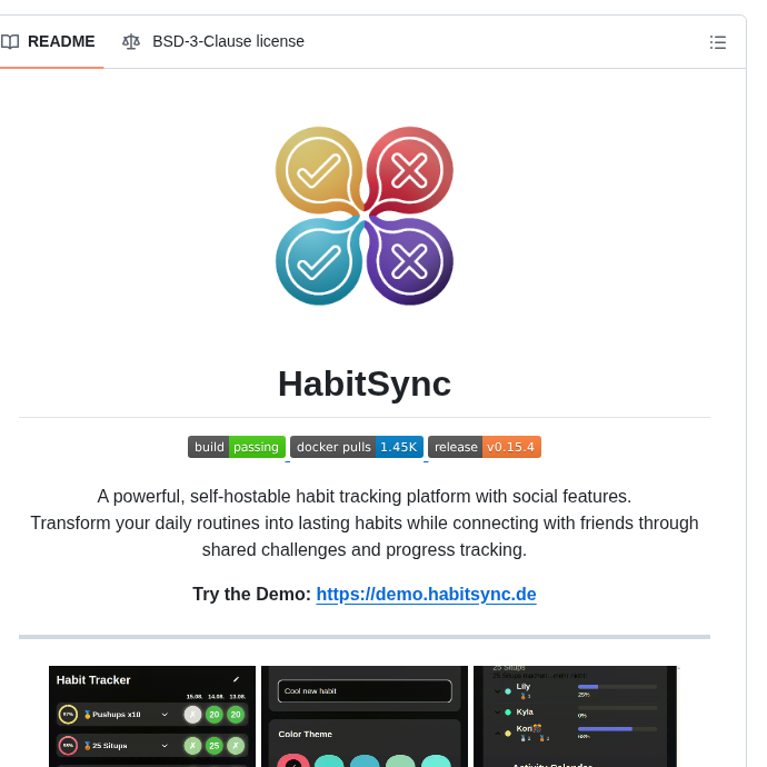 Jofoerster Habitsync screenshot