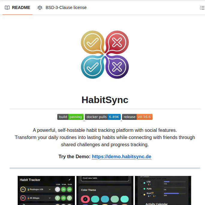Jofoerster Habitsync screenshot