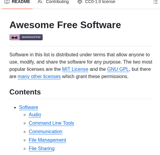 Johnjago Awesome Free Software screenshot
