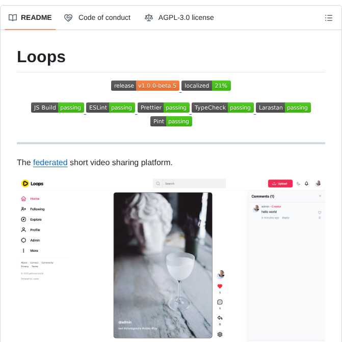 Joinloops Loops Server screenshot