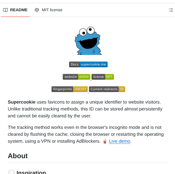 Jonasstrehle Supercookie screenshot