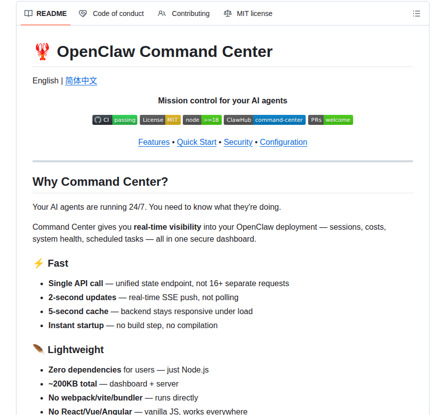 Jontsai Openclaw Command Center screenshot