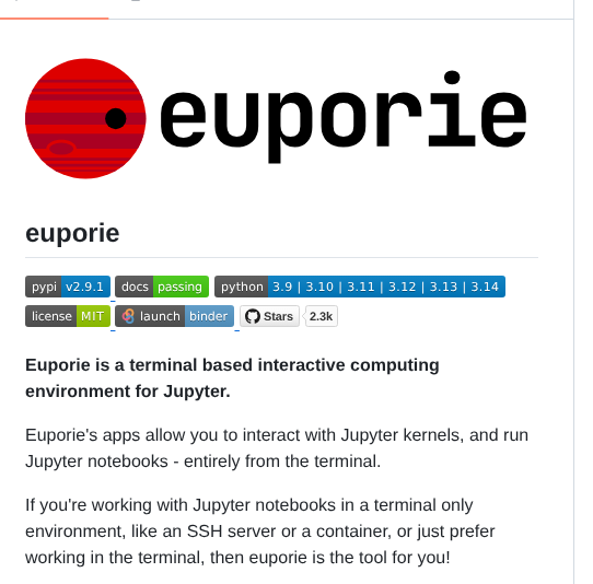 Joouha Euporie screenshot