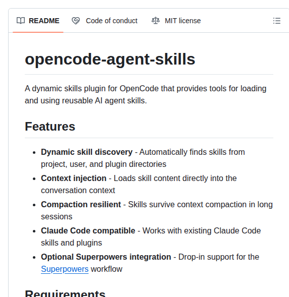 Joshuadavidthomas Opencode Agent Skills screenshot