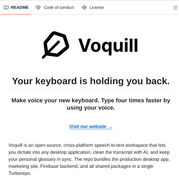 Josiahsrc Voquill screenshot