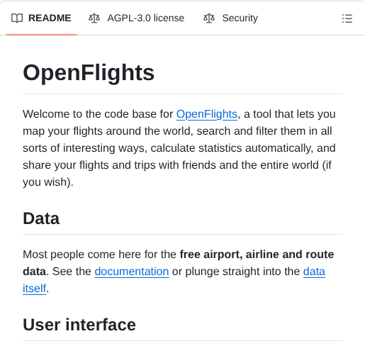 Jpatokal Openflights screenshot