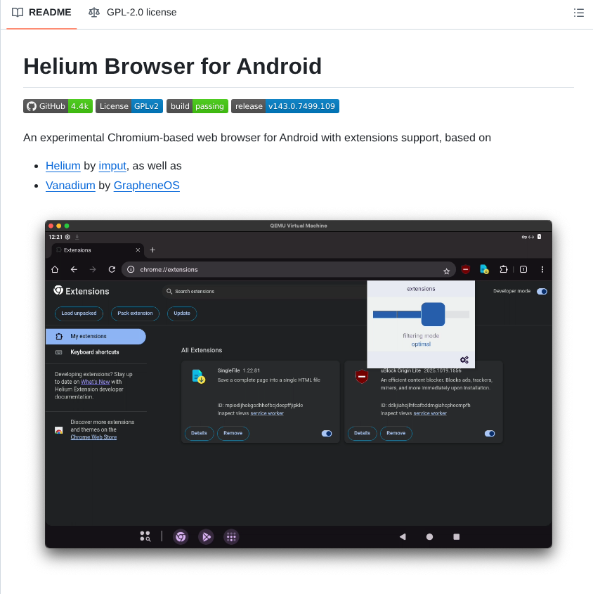 Jqssun Android Helium Browser screenshot