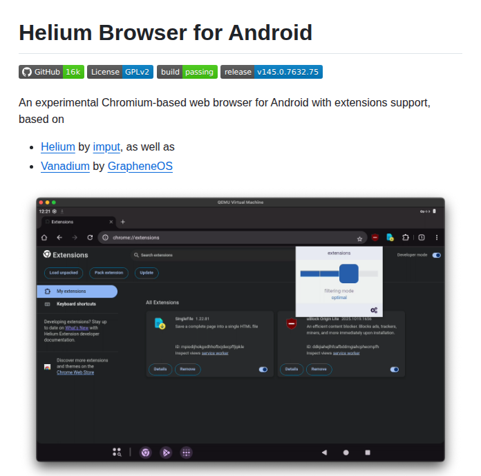 Jqssun Android Helium Browser screenshot