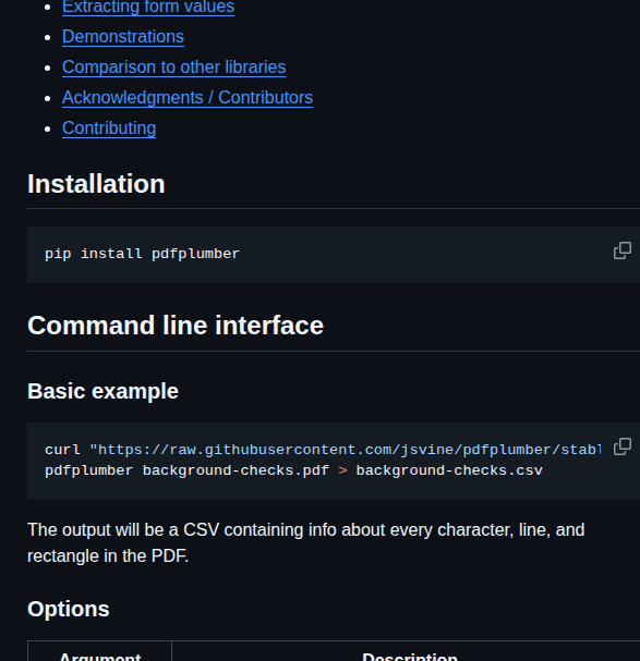 Jsvine Pdfplumber screenshot