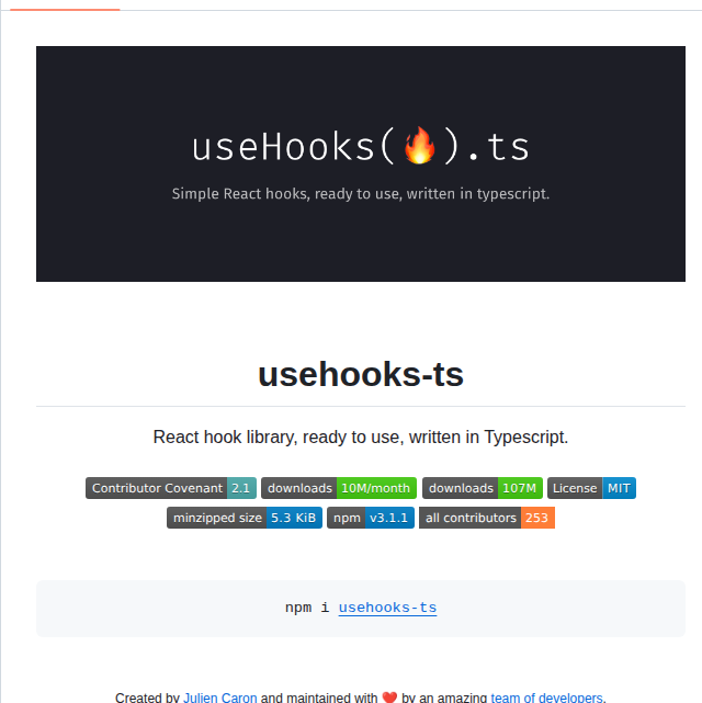 Juliencrn Usehooks Ts screenshot
