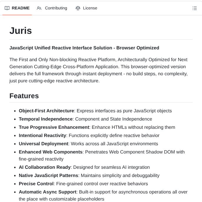 Jurisjs Juris screenshot