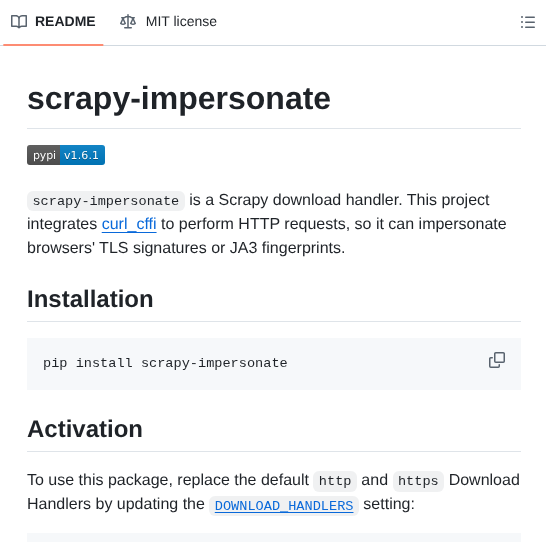 Jxlil Scrapy Impersonate screenshot