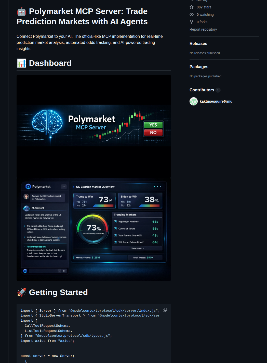 Kaktusesquire6rmu Ai Polymarket Agent screenshot
