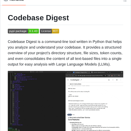 Kamilstanuch Codebase Digest screenshot