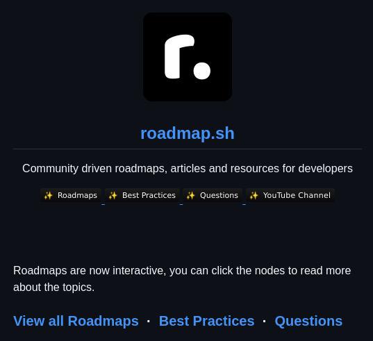 Kamranahmedse Developer Roadmap screenshot