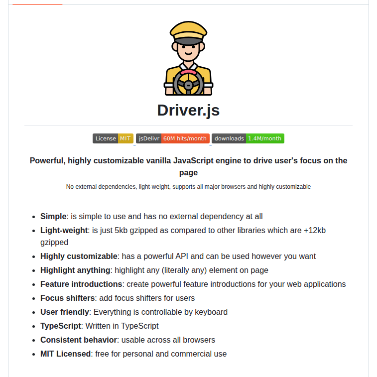 Kamranahmedse Driver.js screenshot