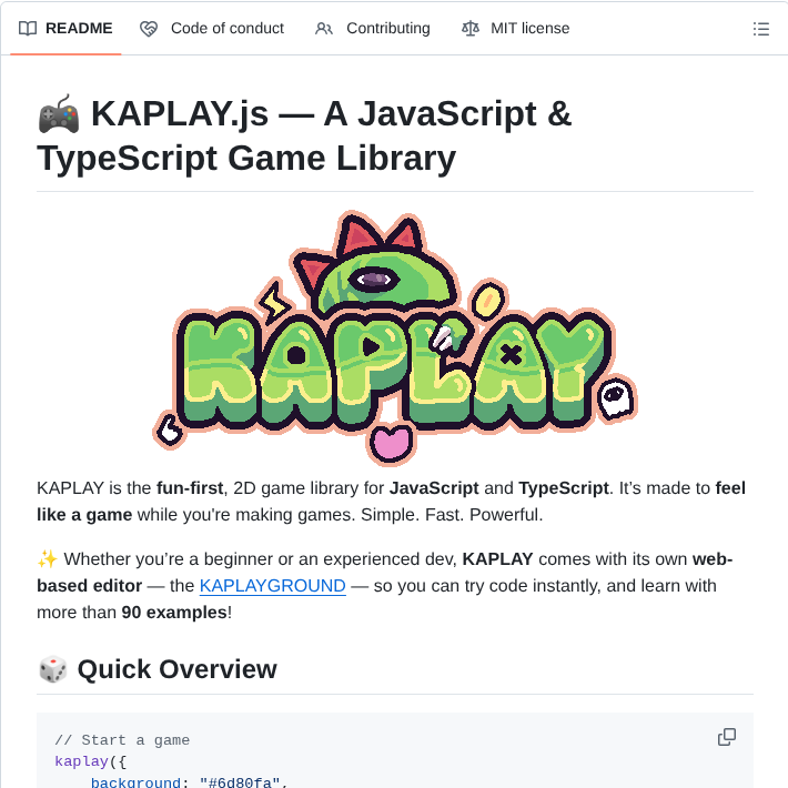 Kaplayjs Kaplay screenshot