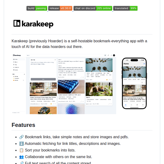 Karakeep App Karakeep screenshot