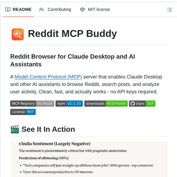 Karanb192 Reddit Mcp Buddy screenshot