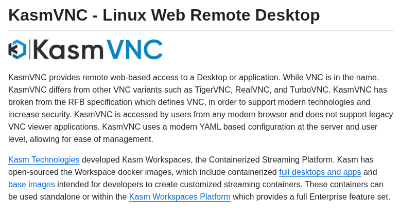 Kasmtech Kasmvnc screenshot