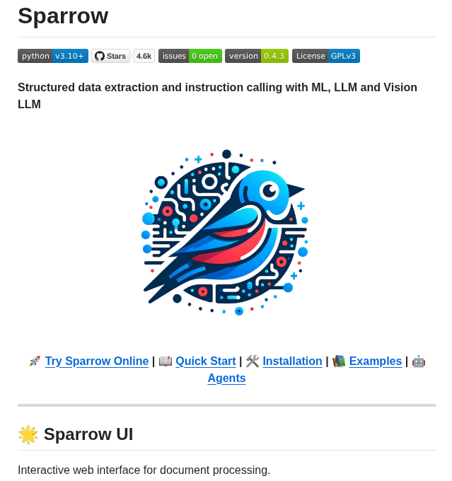 Katanaml Sparrow screenshot
