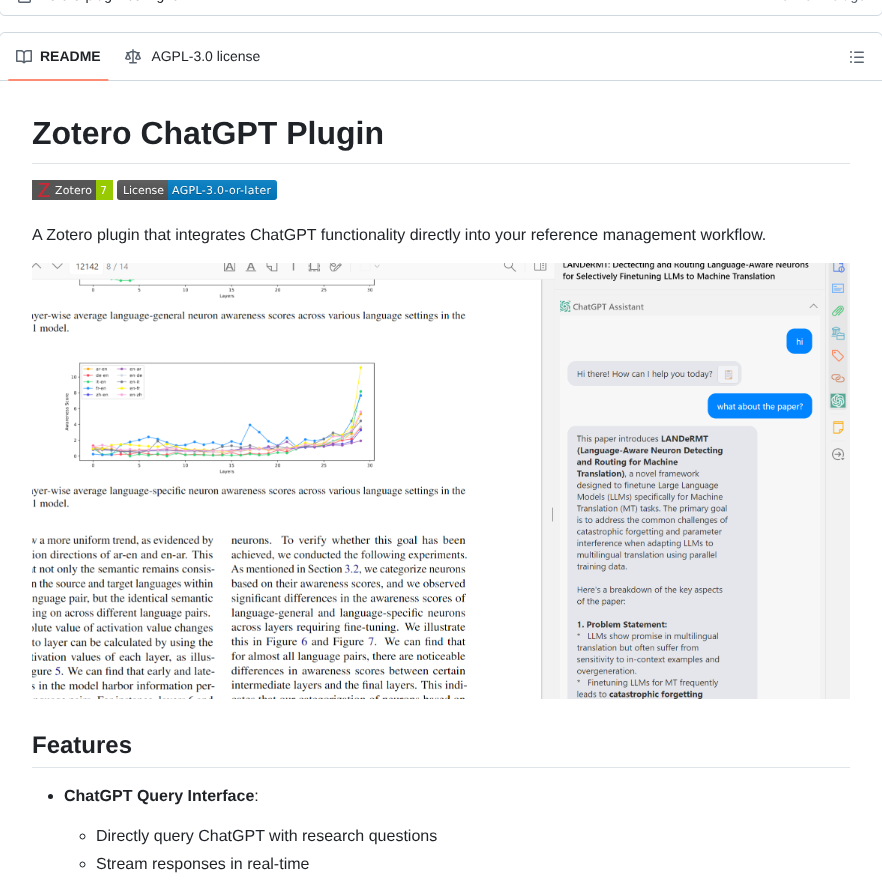 Kazgu Zotero Chatgpt screenshot