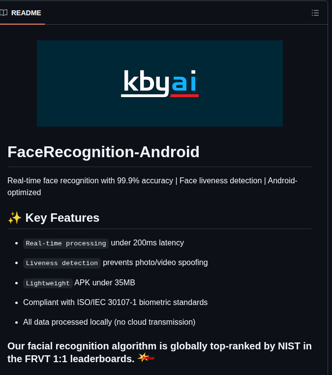 Kby Ai Facerecognition Android screenshot