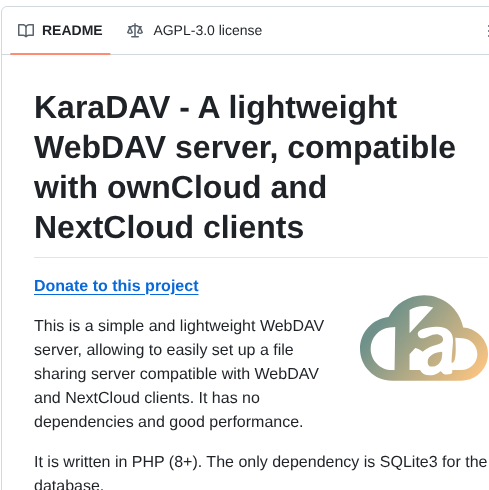 Kd2org Karadav screenshot