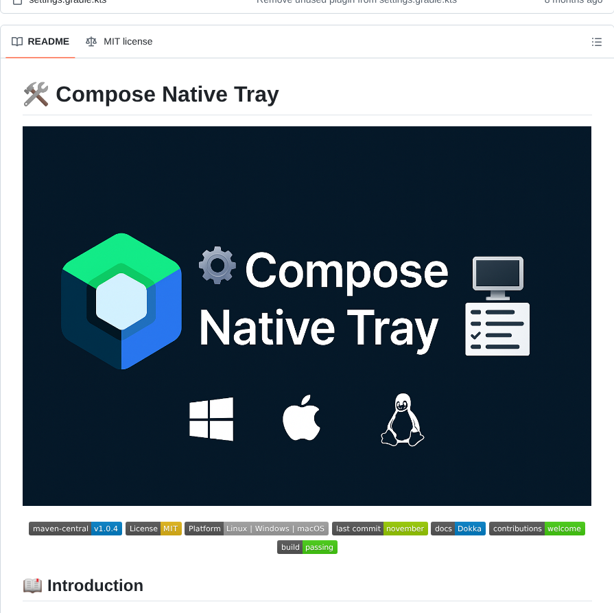 Kdroidfilter Composenativetray screenshot