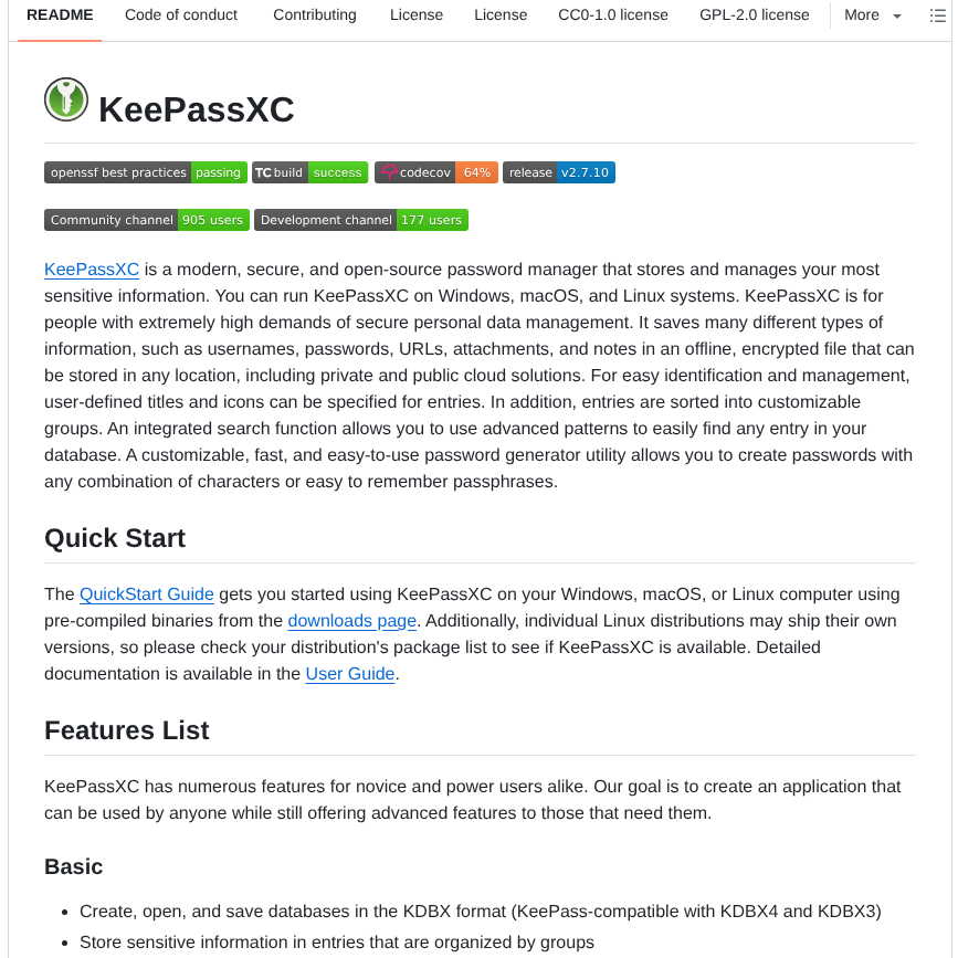 Keepassxreboot Keepassxc screenshot
