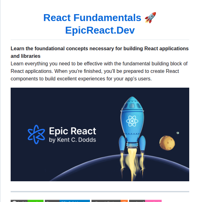 Kentcdodds React Fundamentals screenshot