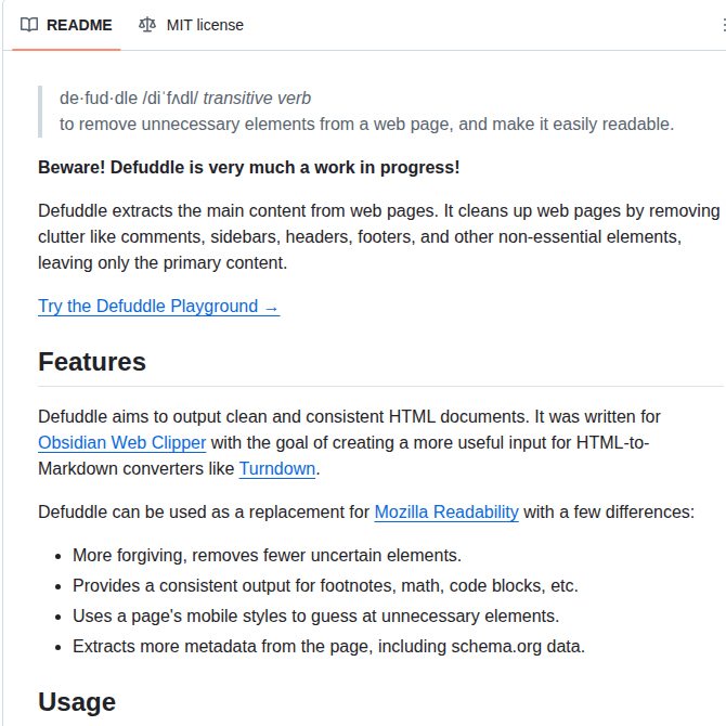 Kepano Defuddle screenshot