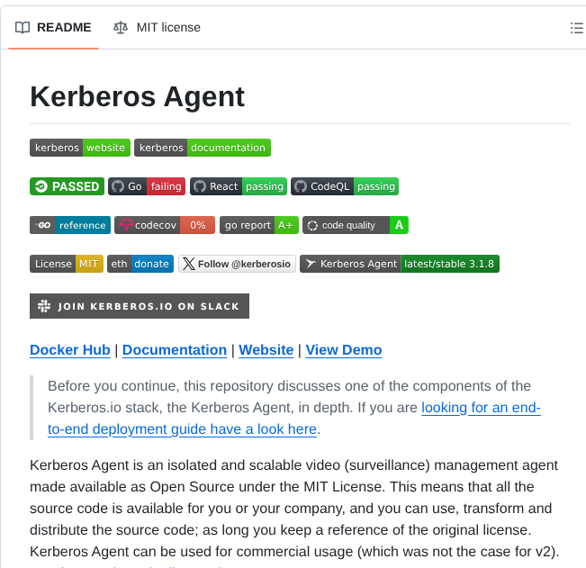 Kerberos Io Agent screenshot