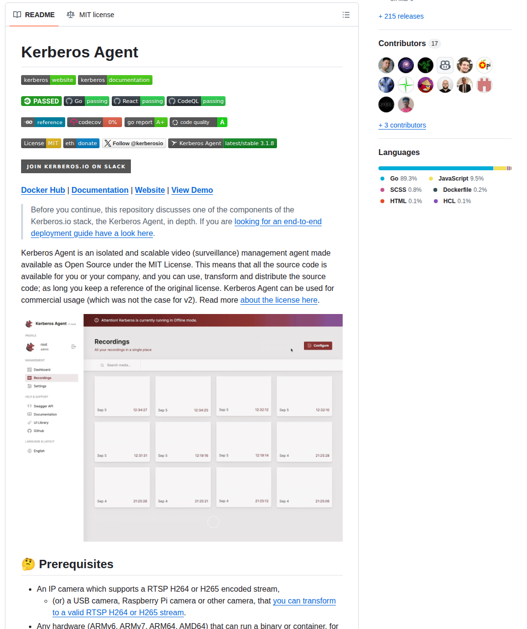 Kerberos Io Agent screenshot