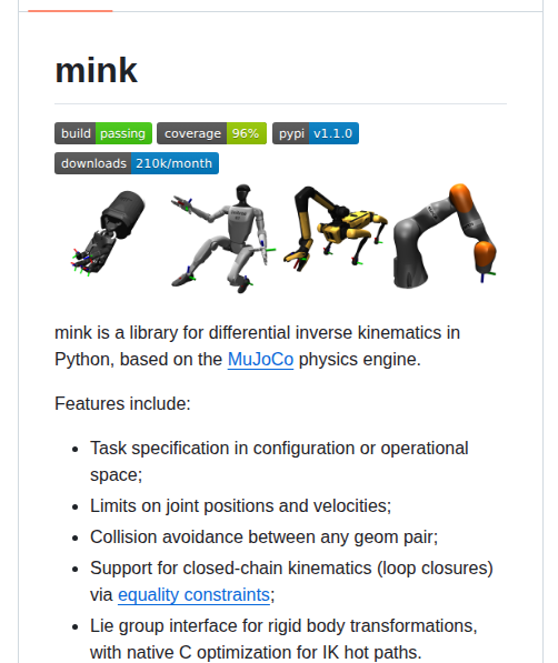 Kevinzakka Mink screenshot