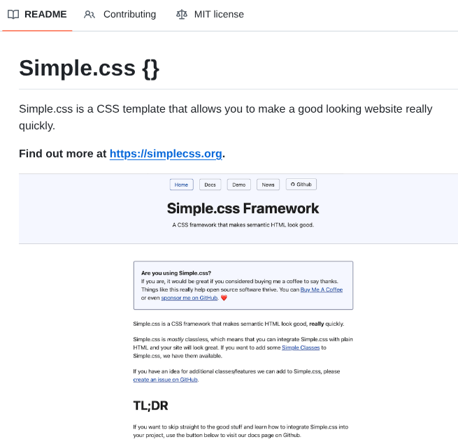 Kevquirk Simple.css screenshot