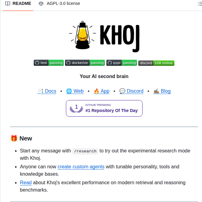 Khoj Ai Khoj screenshot