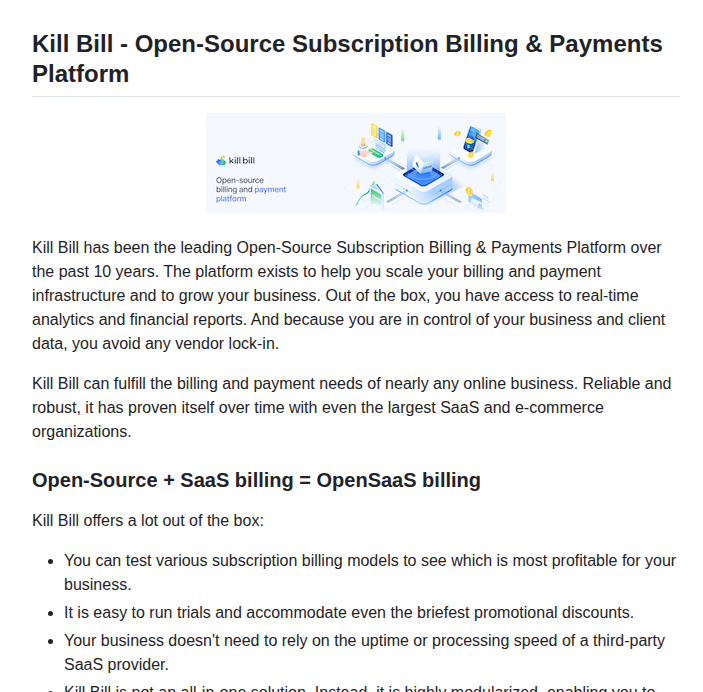 Killbill Killbill screenshot