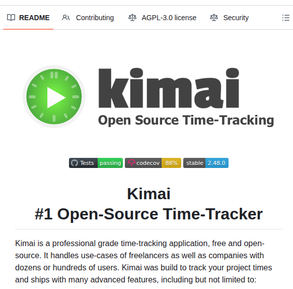 Kimai Kimai screenshot