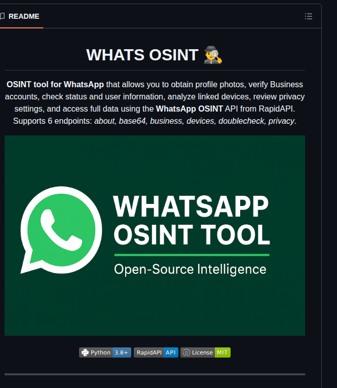 Kinghacker0 Whatsapp Osint screenshot