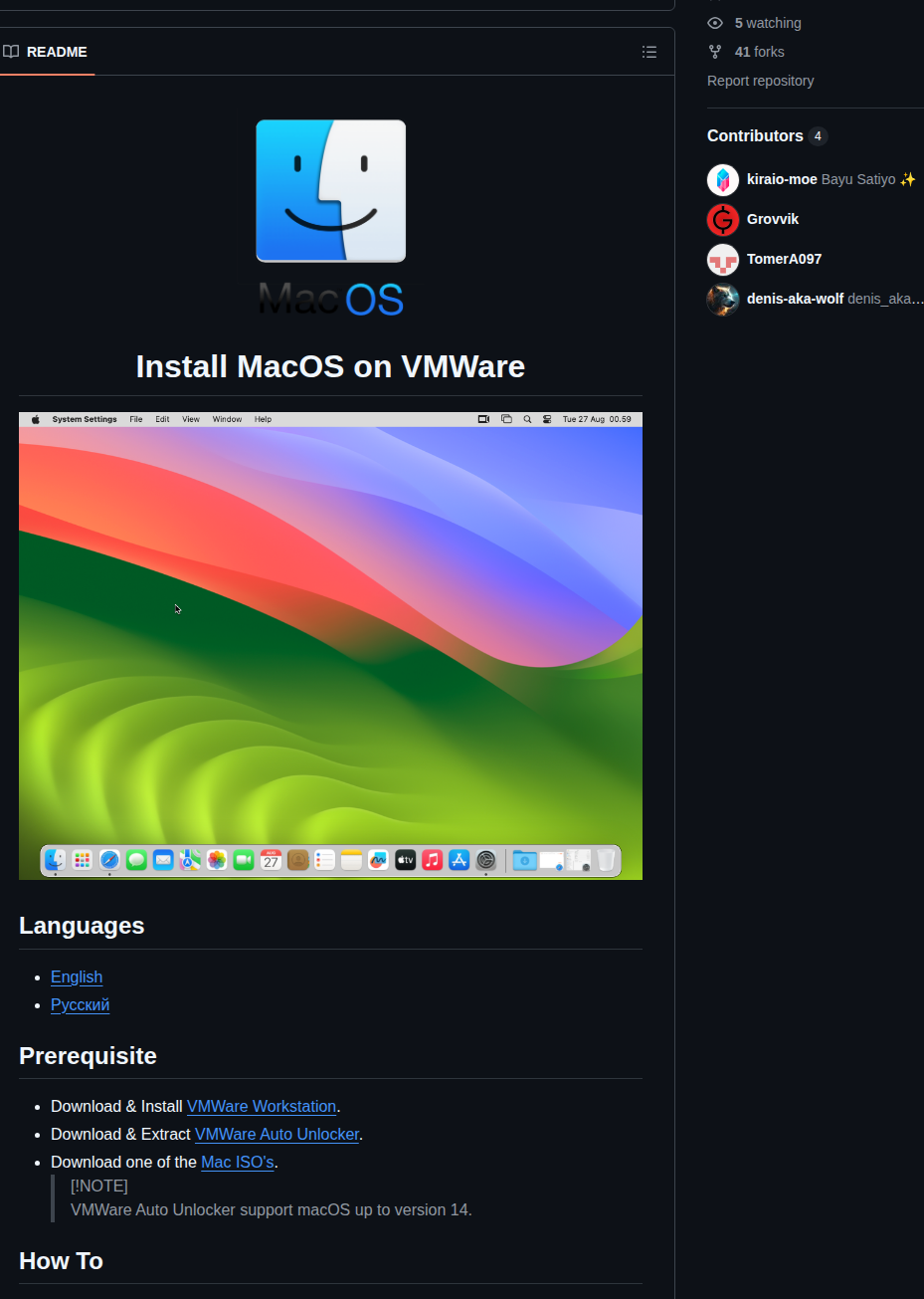Kiraio Moe Macos On Vmware screenshot