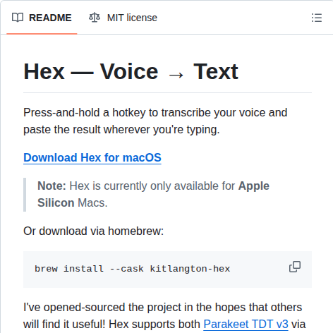 Kitlangton Hex screenshot