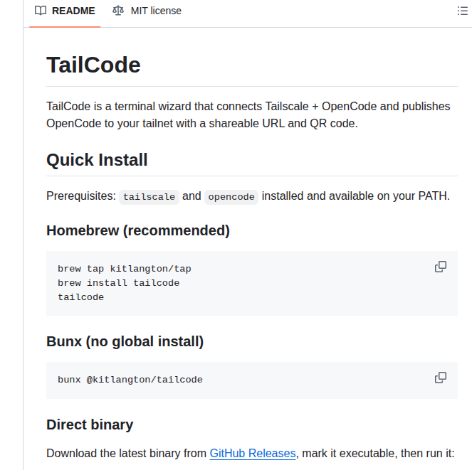 Kitlangton Tailcode screenshot