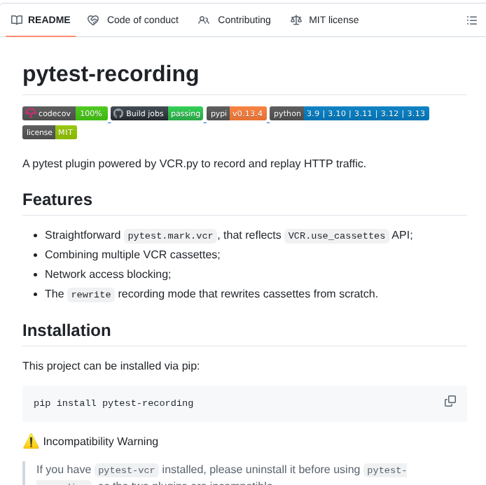 Kiwicom Pytest Recording screenshot