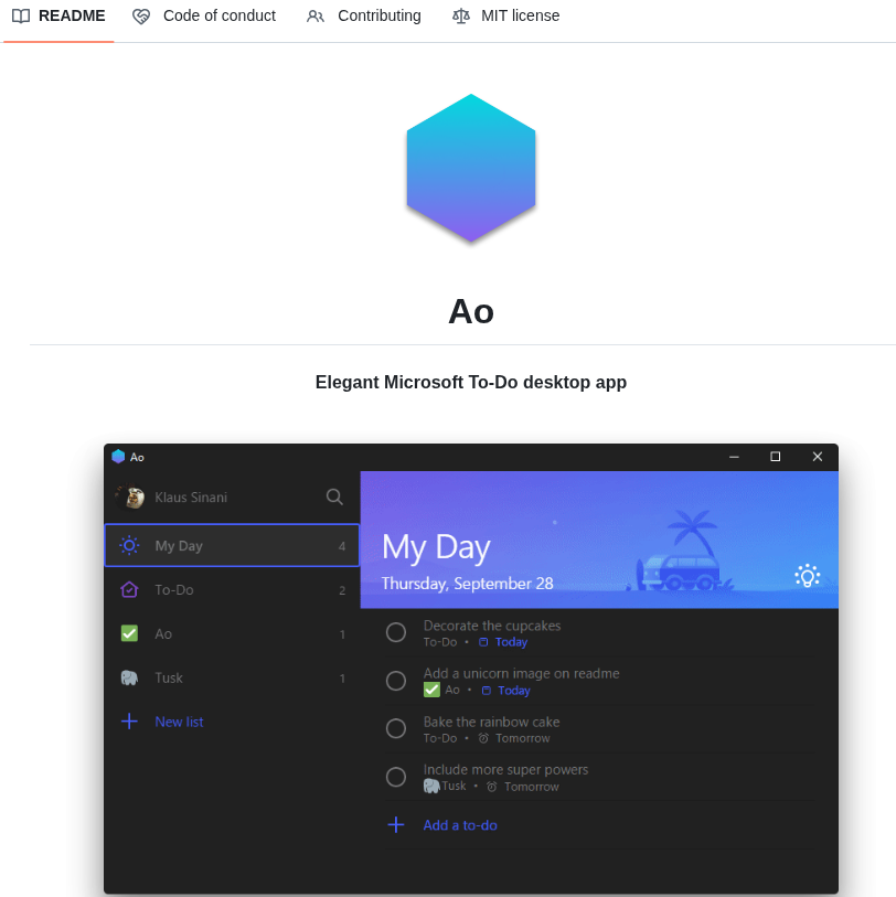Klaudiosinani Ao screenshot
