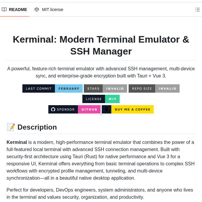 Klpod221 Kerminal screenshot
