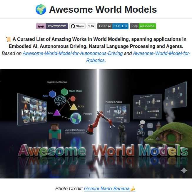 Knightnemo Awesome World Models screenshot