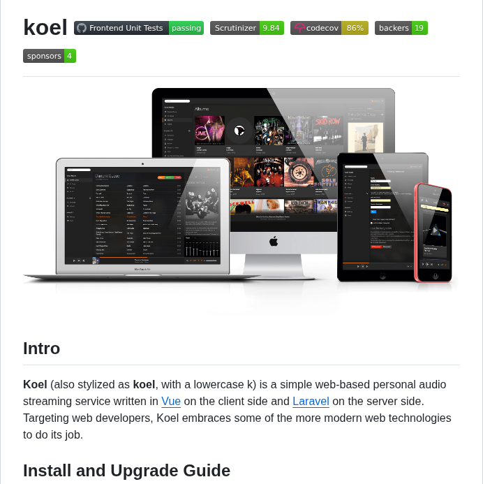 Koel Koel screenshot